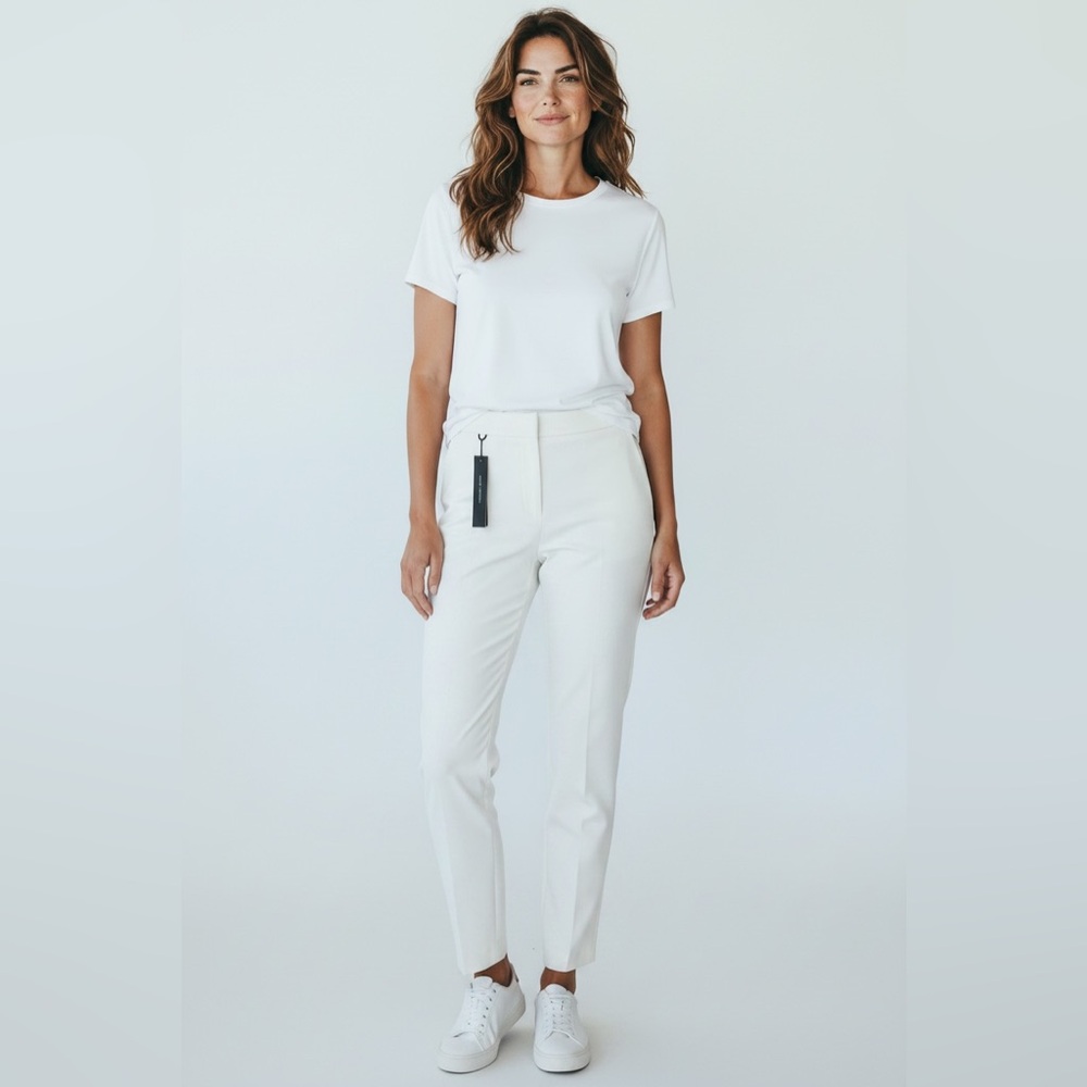 Elie Tahari Marcia Pant – Optic White | Size 0 | NWT